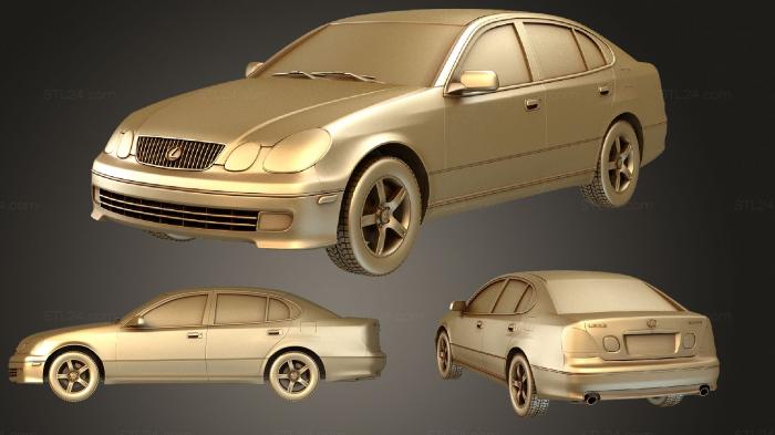 Автомобили и транспорт (Lexus GS S160 2004, CARS_2255) 3D модель для ЧПУ станка